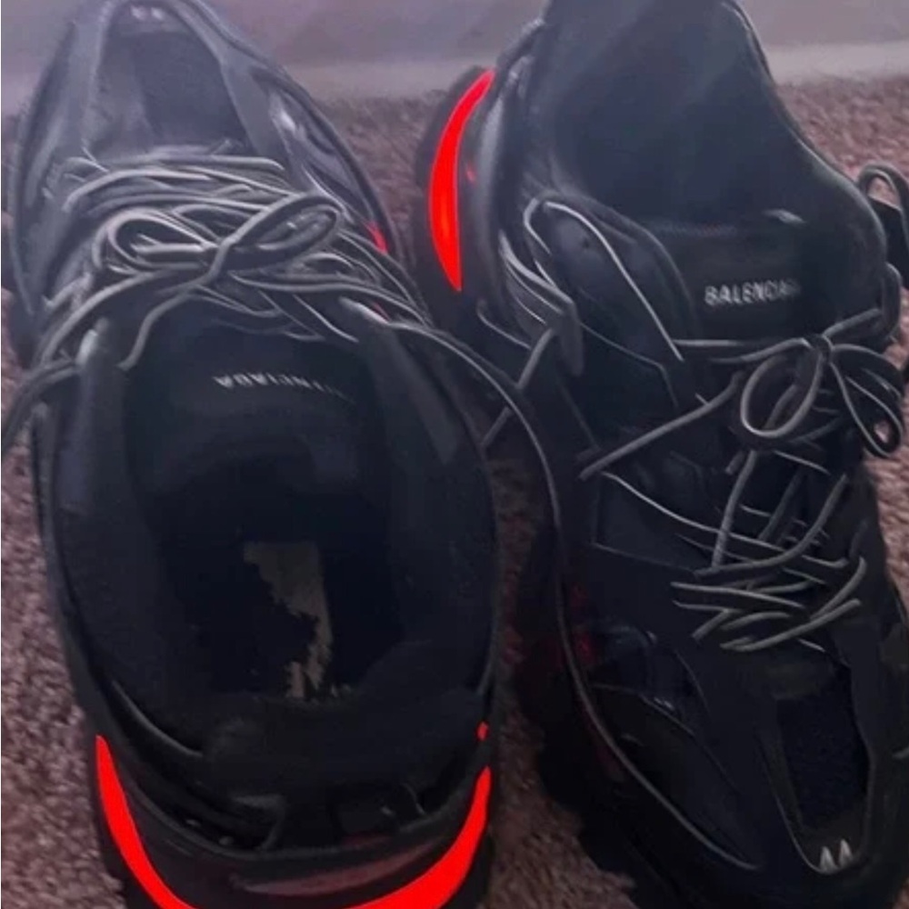 Balenciaga Men's Black and Blue Sneakers - Picture 3 of 3